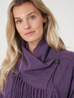 Fashion Asymmetrisch Vest Met Franje Van Cashmere-Mix Dames Vesten