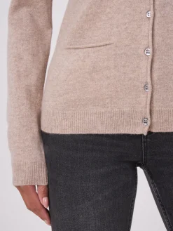 Cheap Basic Cardigan Met V-Hals En Zakken Dames Vesten