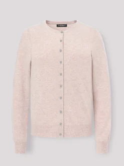 New Basic Cashmere Cardigan Met Ronde Hals Dames Vesten