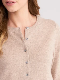 Discount Basic Cashmere Cardigan Met Ronde Hals Dames Vesten