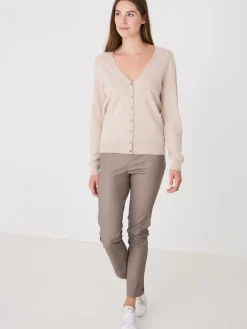 Fashion Basic Organisch Cashmere Vest Met V-Hals Dames Vesten