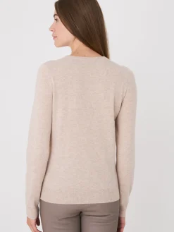 Online Basic Organisch Cashmere Vest Met Ronde Hals Dames Vesten