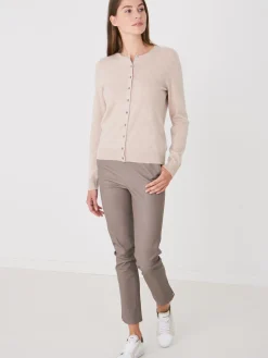 Online Basic Organisch Cashmere Vest Met Ronde Hals Dames Vesten