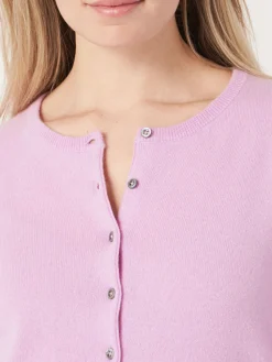 Hot Basic Organisch Cashmere Vest Met Ronde Hals Dames Vesten