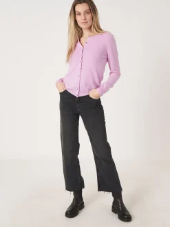 Hot Basic Organisch Cashmere Vest Met Ronde Hals Dames Vesten