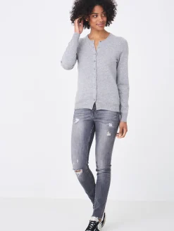 New Basic Organisch Cashmere Vest Met Ronde Hals Dames Vesten