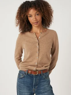 Outlet Basic Organisch Cashmere Vest Met Ronde Hals Dames Vesten