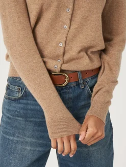 Outlet Basic Organisch Cashmere Vest Met Ronde Hals Dames Vesten