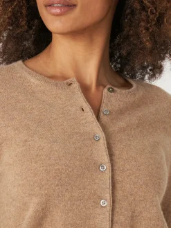 Outlet Basic Organisch Cashmere Vest Met Ronde Hals Dames Vesten