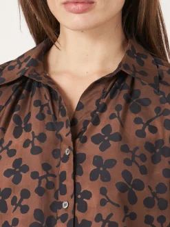 Best Blouse Met Bloemenprint Van Katoen-Zijde-Mix Dames Blouses