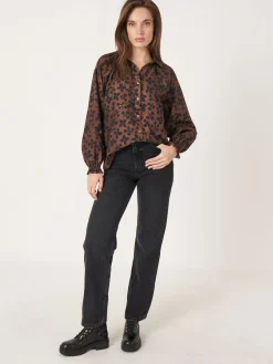 Best Blouse Met Bloemenprint Van Katoen-Zijde-Mix Dames Blouses