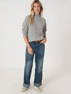 Best Cashmere Kabeltrui Met Raglanmouwen Dames Truien