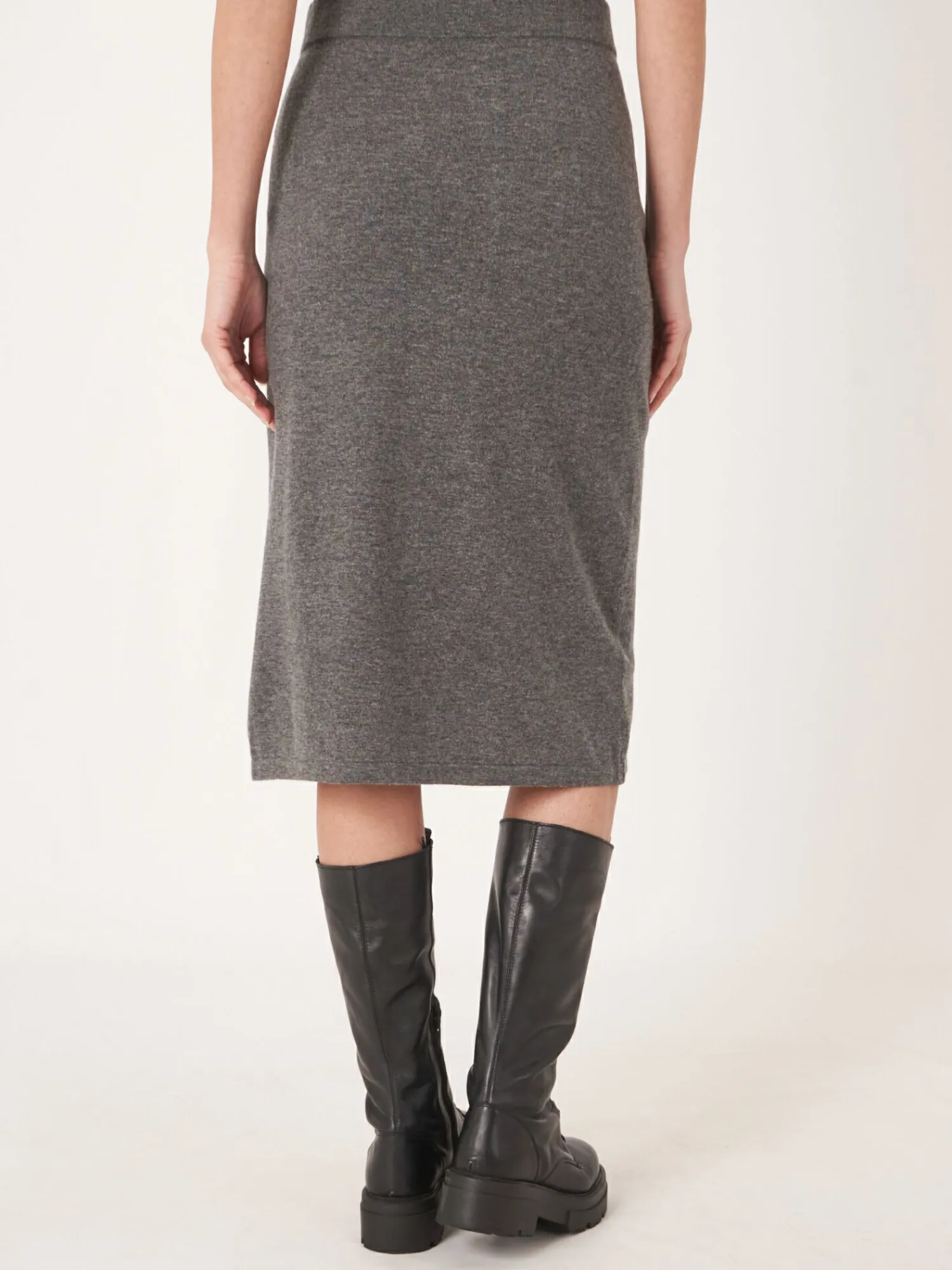 Best Fijn Gebreide Cashmere Rok Met Split Dames Jurken En Rokken