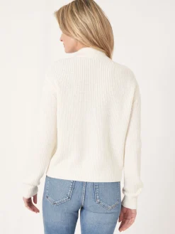 Sale Geribd Vest Met Polokraag Van Merinowol Dames Vesten