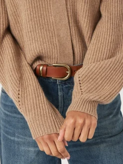 Cheap Geribde Cashmere Cardigan Met Pofmouwen Dames Vesten