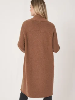 Outlet Luxueus Grof Gebreid Organisch Cashmere Vest Dames Vesten