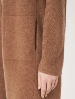 Outlet Luxueus Grof Gebreid Organisch Cashmere Vest Dames Vesten