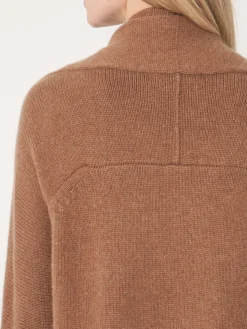 Outlet Luxueus Grof Gebreid Organisch Cashmere Vest Dames Vesten