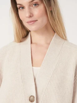 Cheap Middellang Geribd Vest Met Zakken Dames Vesten