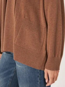 Best Sale Open Cashmere Open Sjaalkraag Vest Met Zakken Dames Vesten