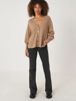 Shop Vest Met Knopen En Raglan-Pofmouwen Dames Vesten