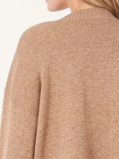 Clearance Vest Met Voorzak En Wijde Mouwen Met Geribd Detail Dames Vesten