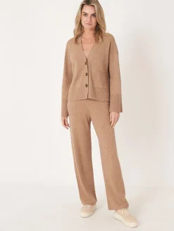 Clearance Vest Met Voorzak En Wijde Mouwen Met Geribd Detail Dames Vesten