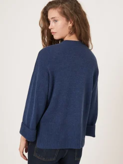 Best Sale Vest Met Voorzak En Wijde Mouwen Met Geribd Detail Dames Vesten