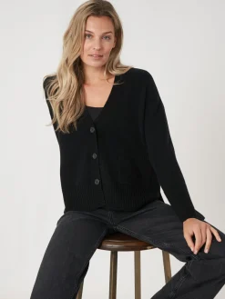 Best Sale Vest Met Voorzak En Wijde Mouwen Met Geribd Detail Dames Vesten