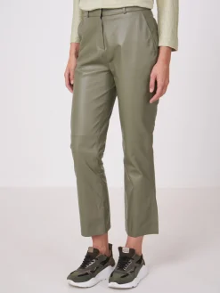 Flash Sale Wijde Leren Broek Dames Broeken