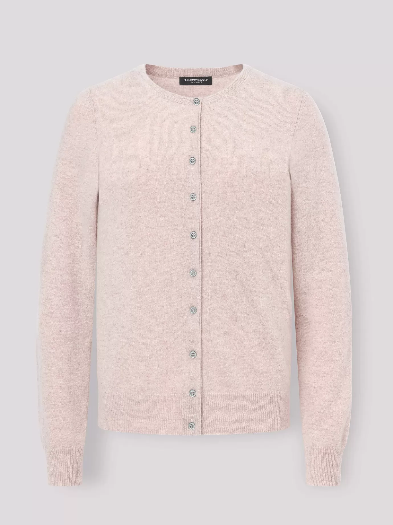 REPEAT cashmere Vesten<Basic Cashmere Cardigan Met Ronde Hals Beige