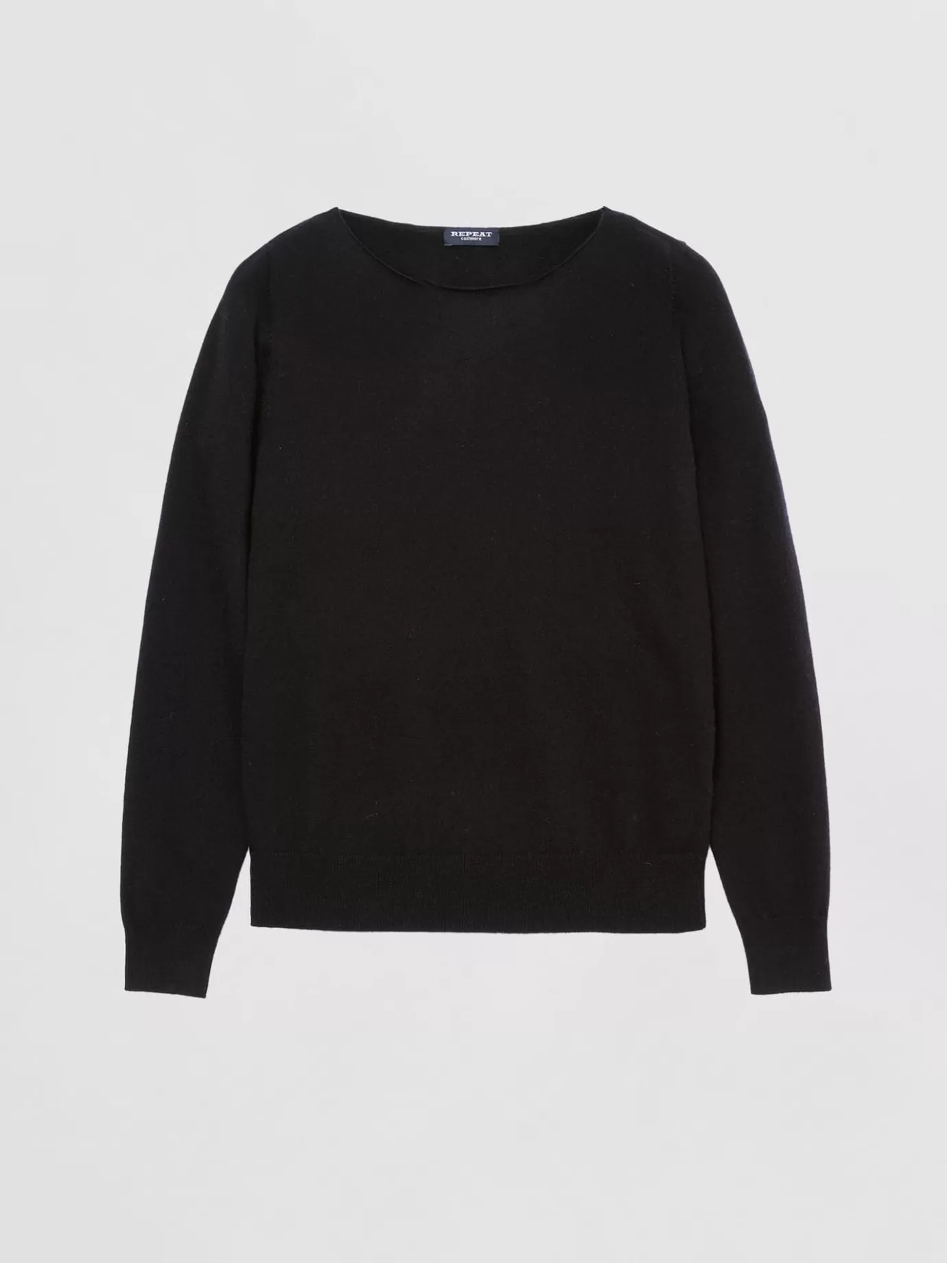 REPEAT cashmere Truien<Basic Organisch Cashmere Boothals Trui Zwart