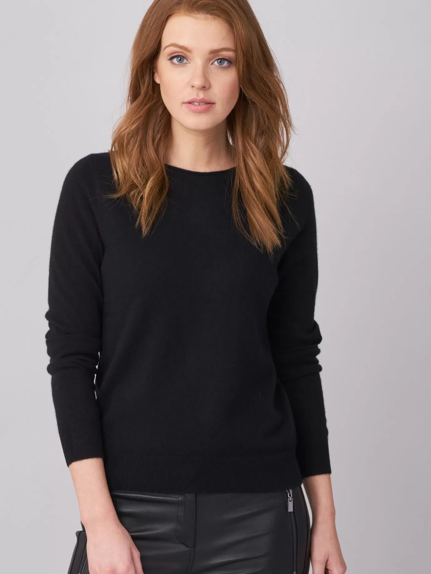 REPEAT cashmere Truien<Basic Organisch Cashmere Boothals Trui Zwart