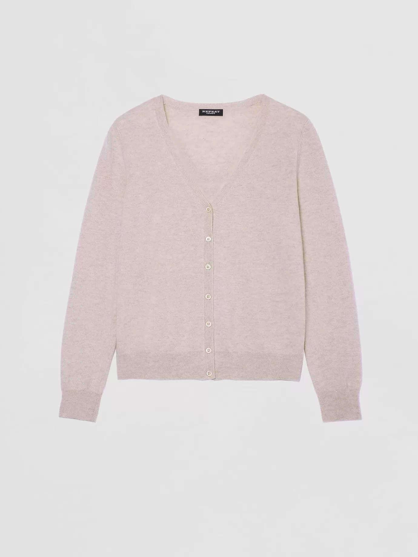 REPEAT cashmere Vesten<Basic Organisch Cashmere Vest Met V-Hals Beige