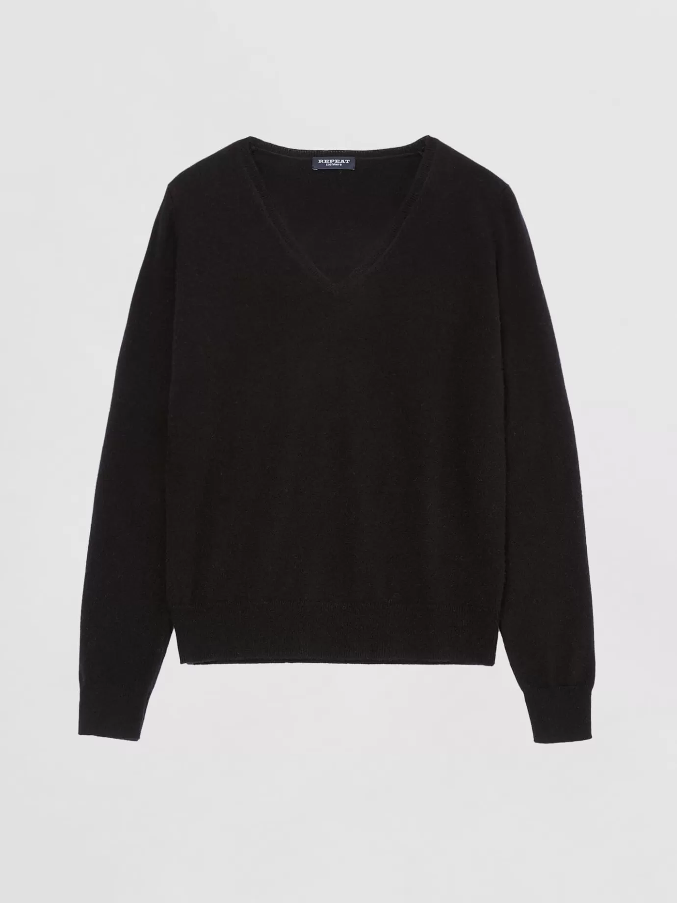 REPEAT cashmere Truien<Basic Organisch Cashmere V-Hals Trui Zwart