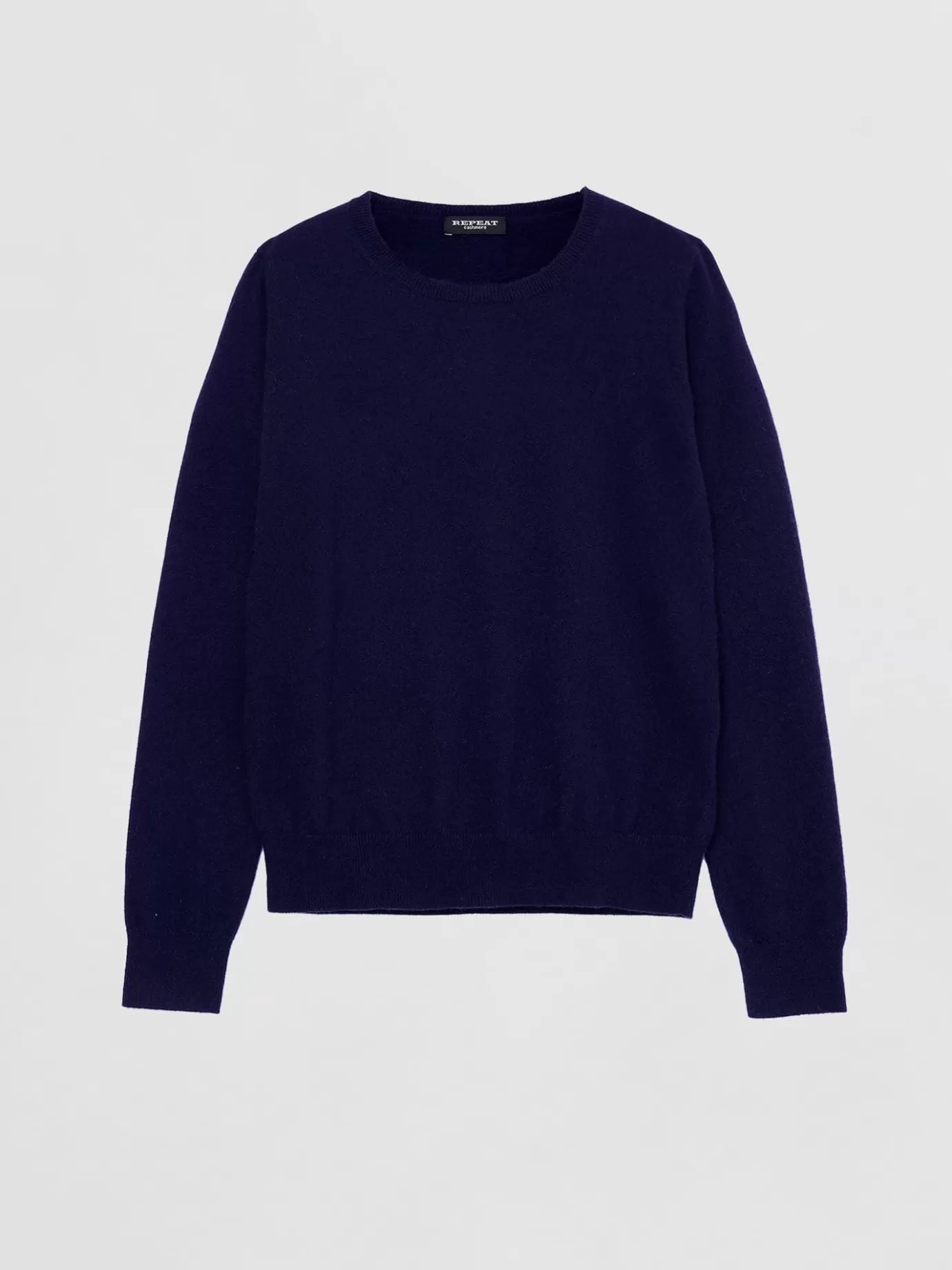 REPEAT cashmere Truien<Basic Trui Met Ronde Halslijn Marine