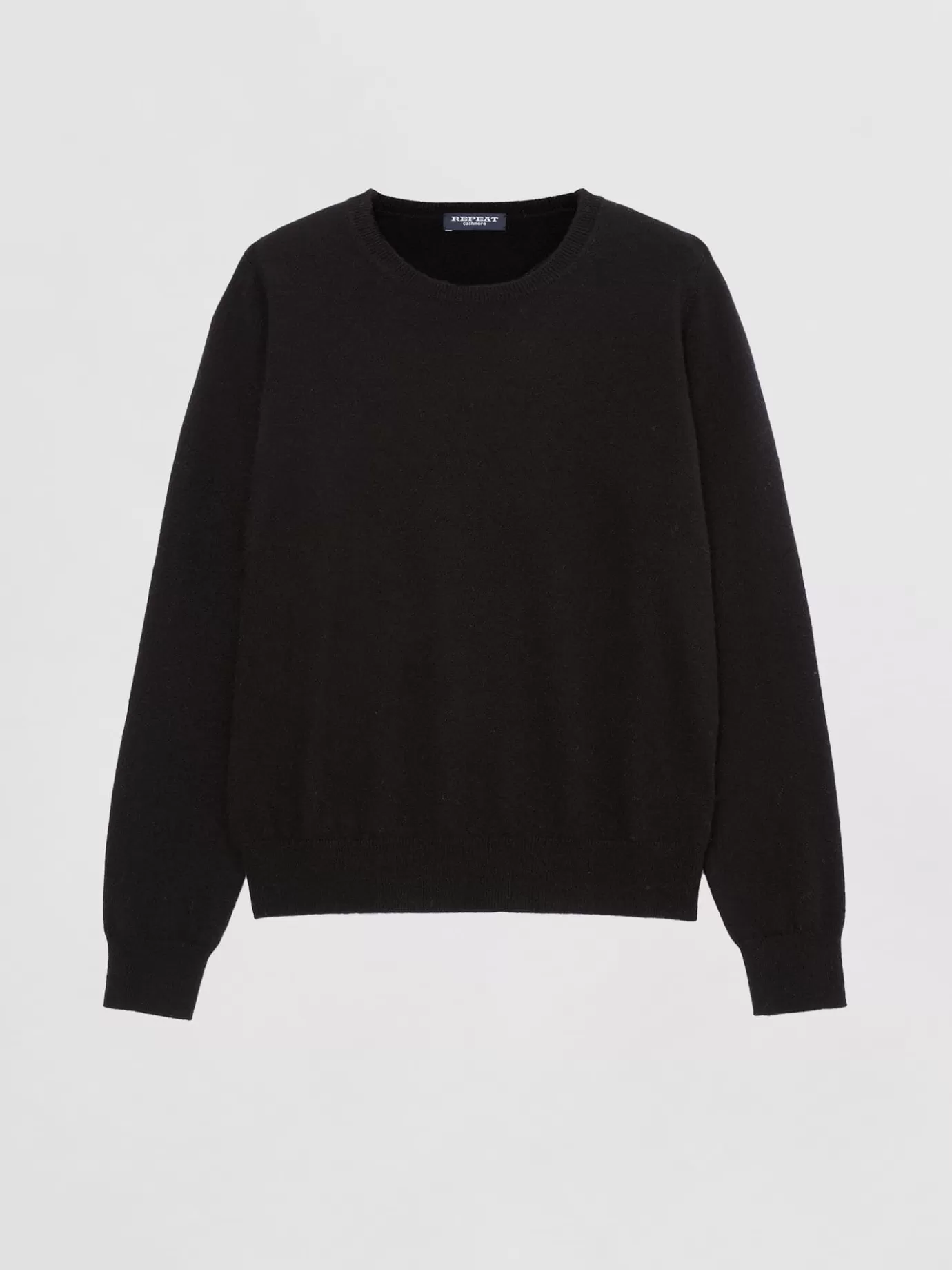 REPEAT cashmere Truien<Basic Trui Met Ronde Halslijn Zwart