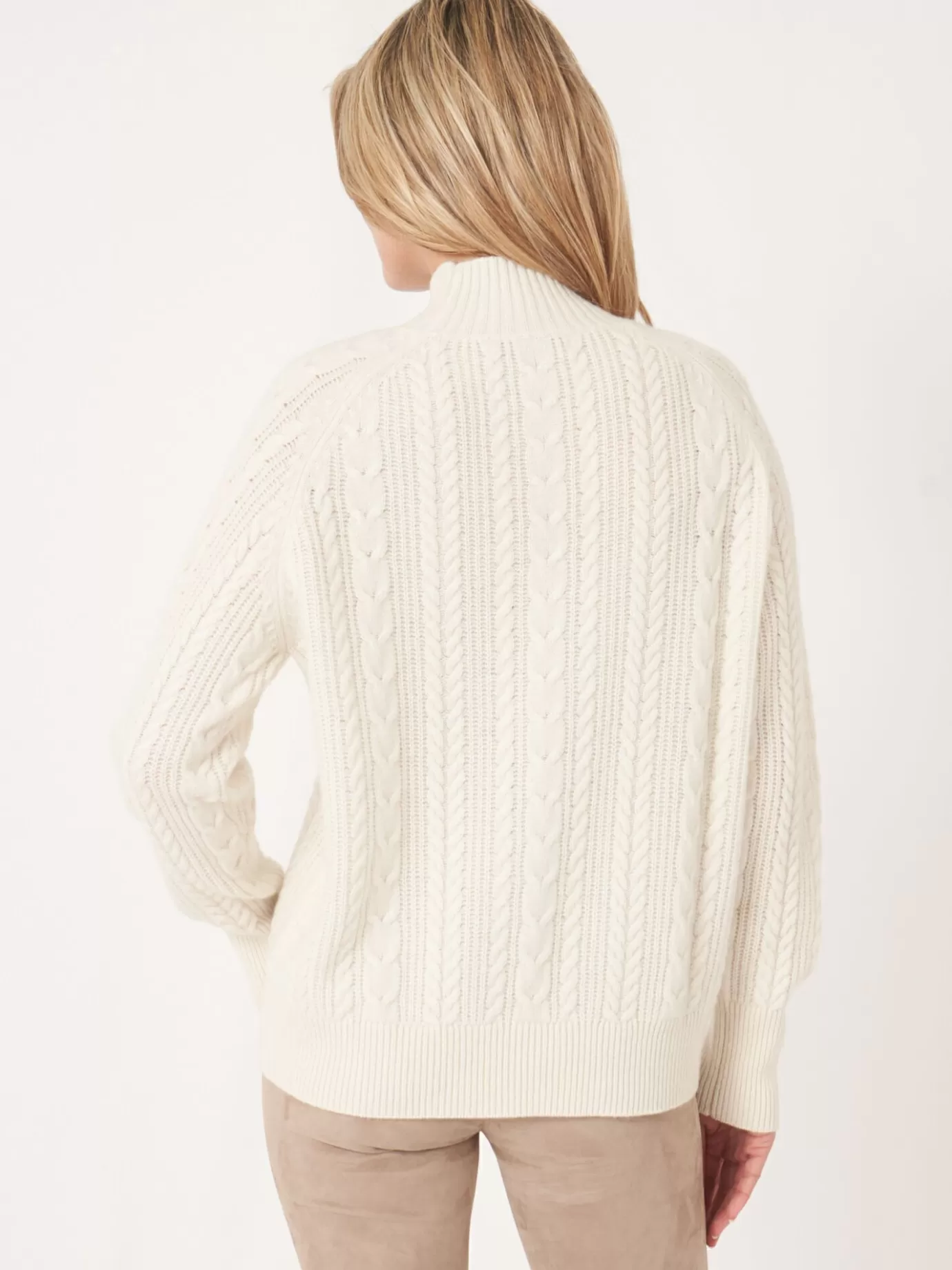 REPEAT cashmere Truien<Cashmere Kabeltrui Met Raglanmouwen Room