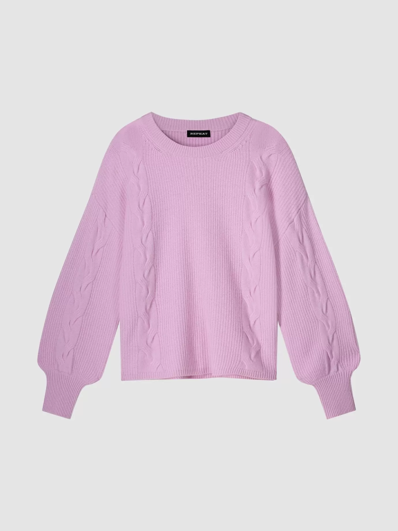 REPEAT cashmere Truien<Cashmere Pullover Met Textuur En Pofmouwen Snoep