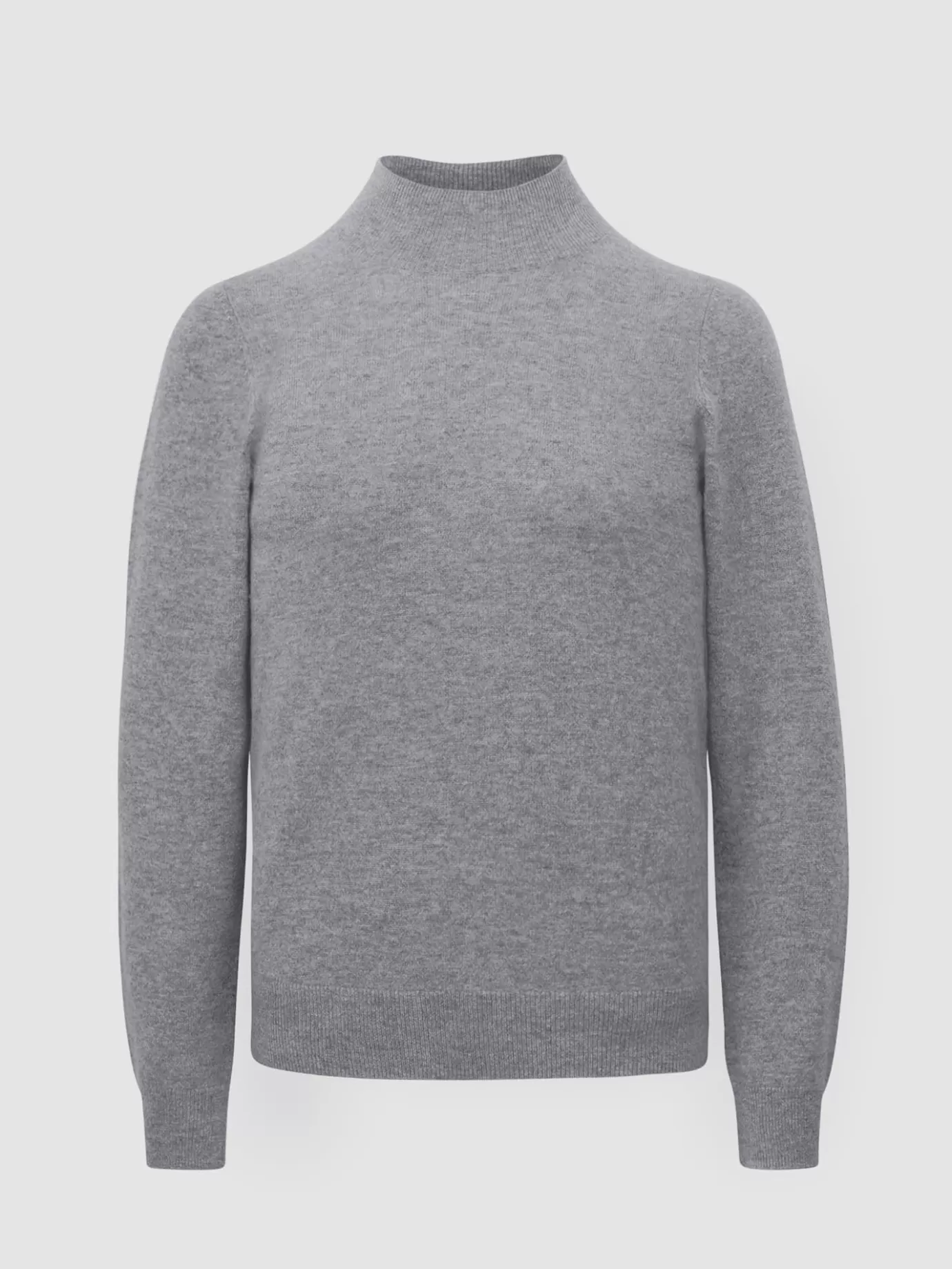 REPEAT cashmere Truien<Cashmere Trui Met Opstaande Kraag Lichtgrijs