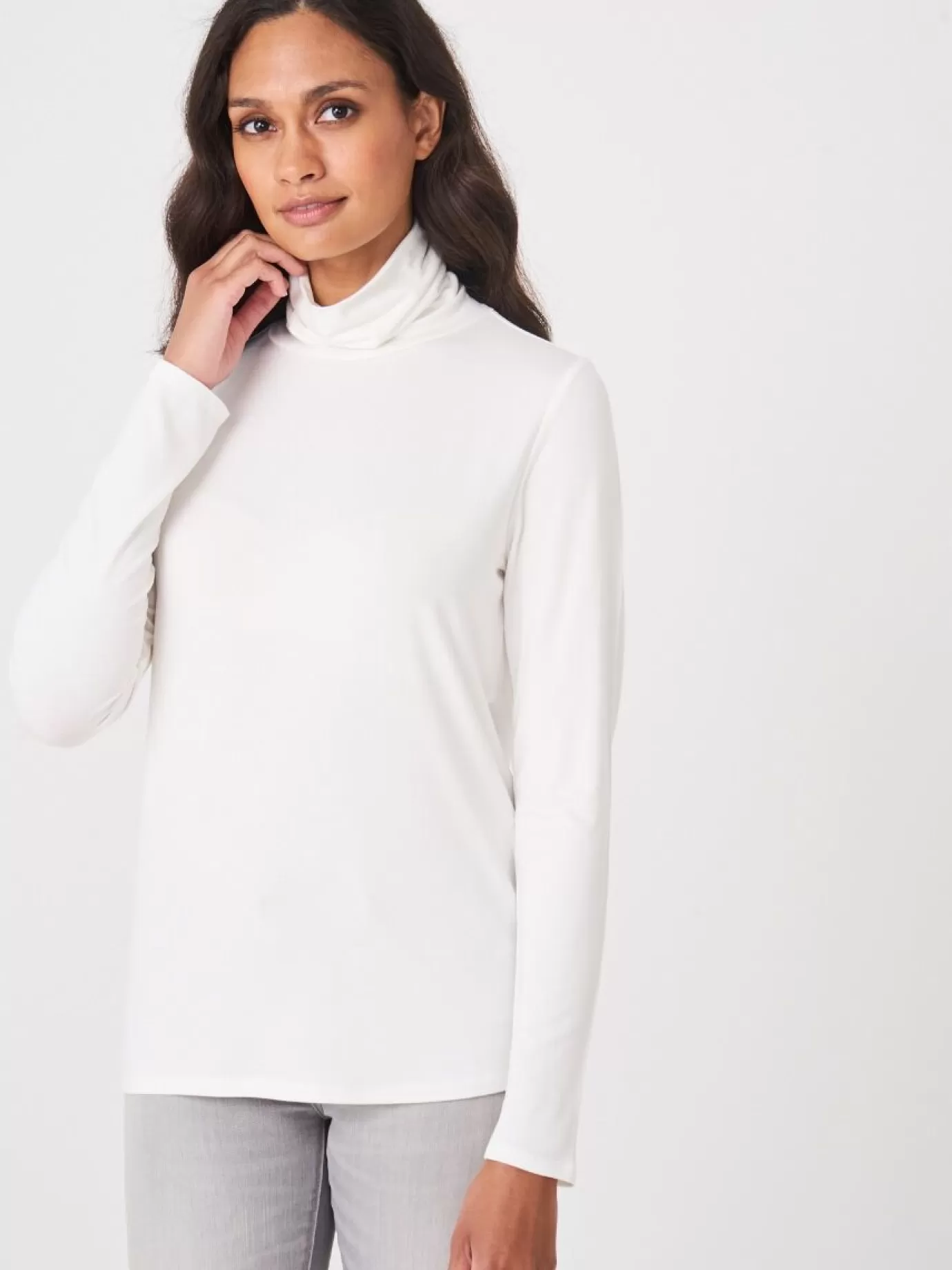 REPEAT cashmere Tops<Coltrui Van Elastische Jersey Room