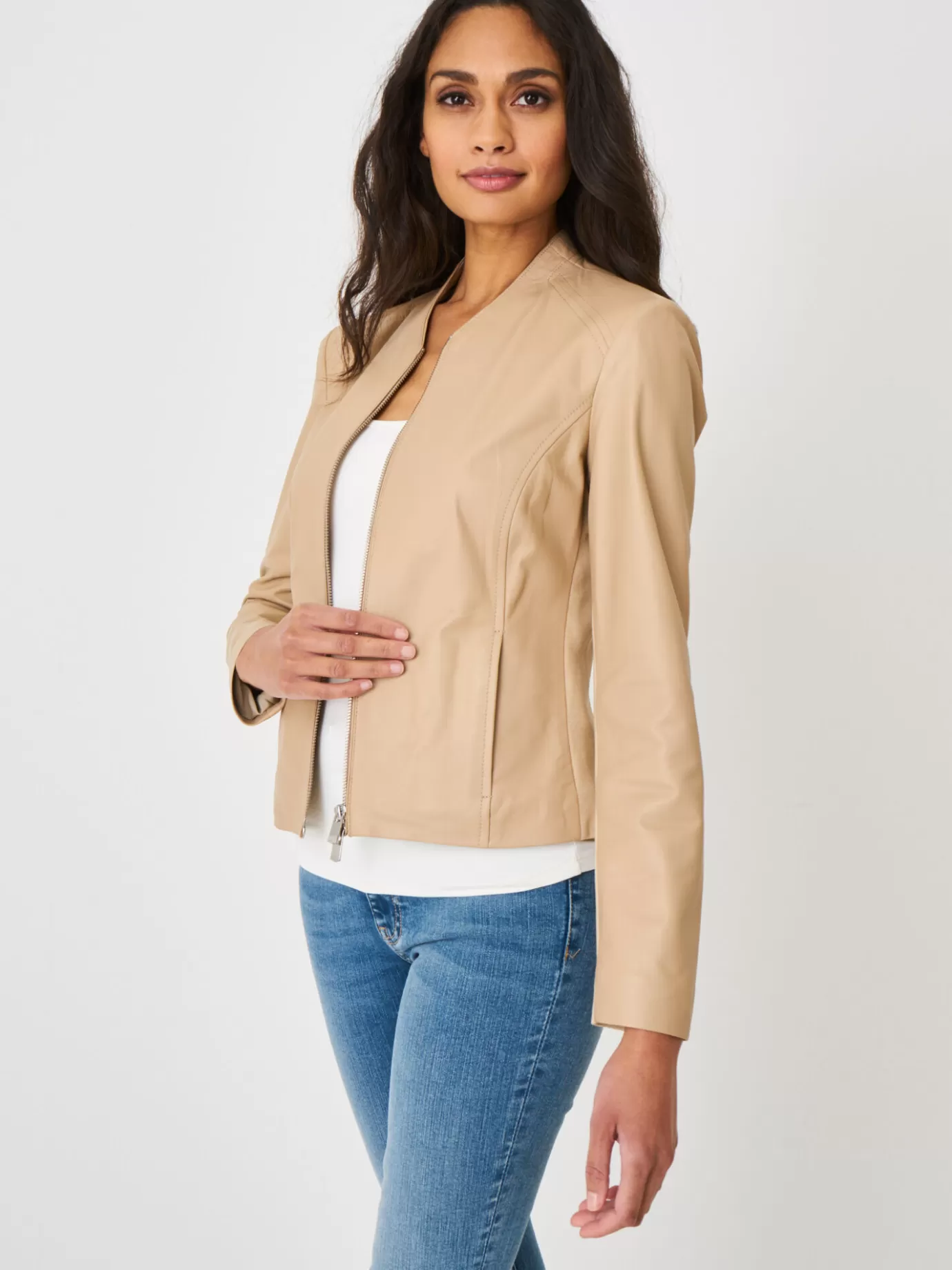 REPEAT cashmere Jassen & Blazers<Korte Leren Jas Noga