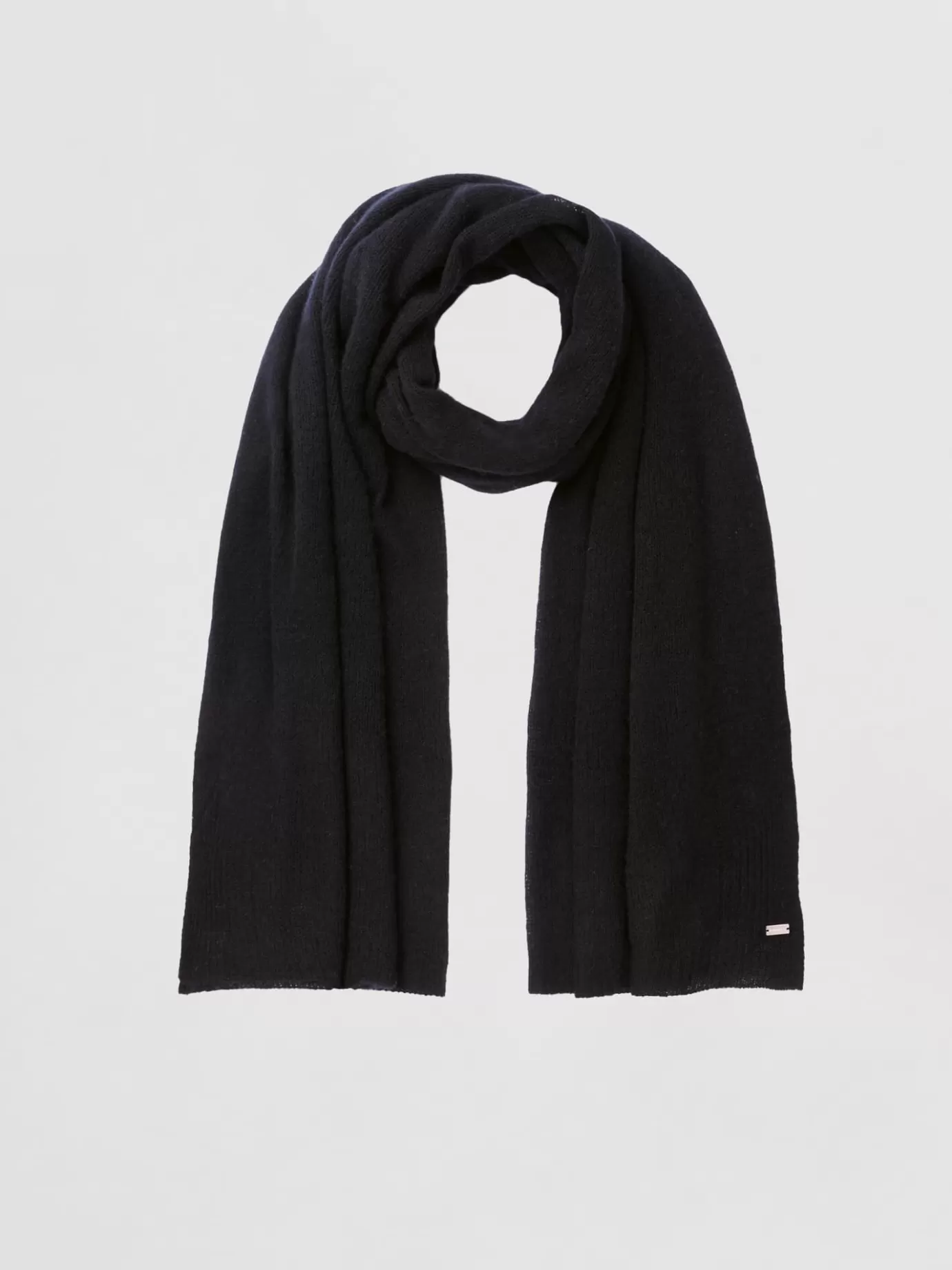 REPEAT cashmere Sjaals<Oversized Sjaal Met Ribdetails Zwart