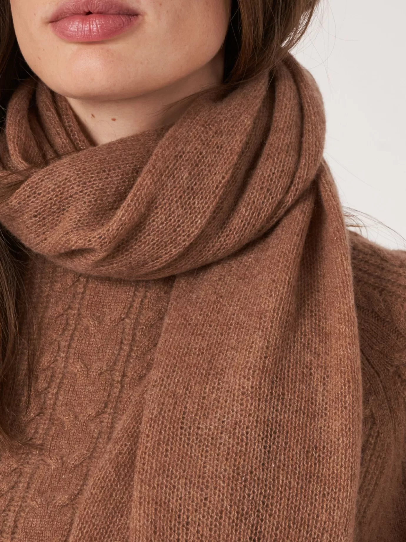 REPEAT cashmere Sjaals<Oversized Sjaal Met Ribdetails Hazel