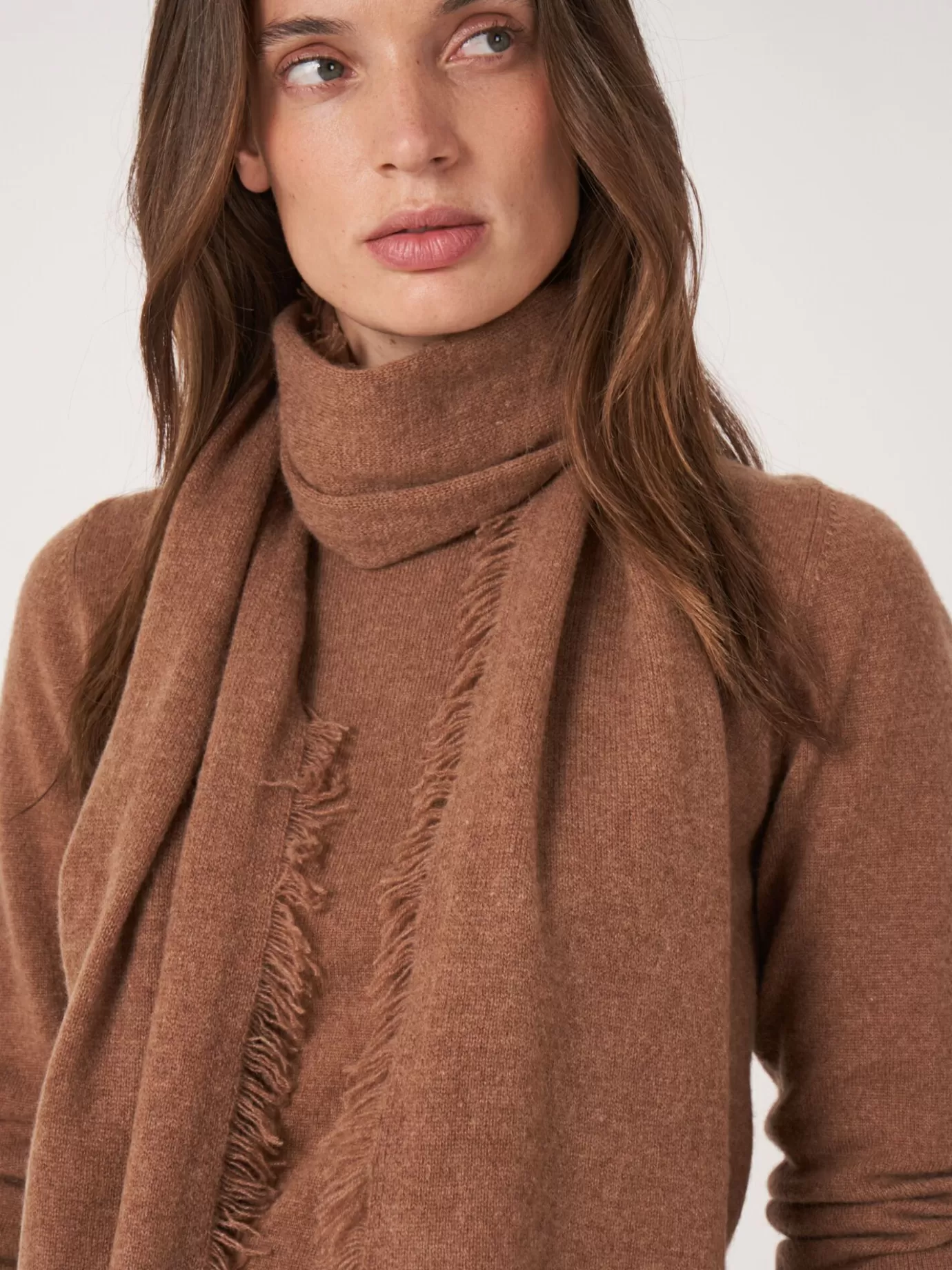 REPEAT cashmere Sjaals<Sjaal Met Franjes Van Biologisch Cashmere Hazel