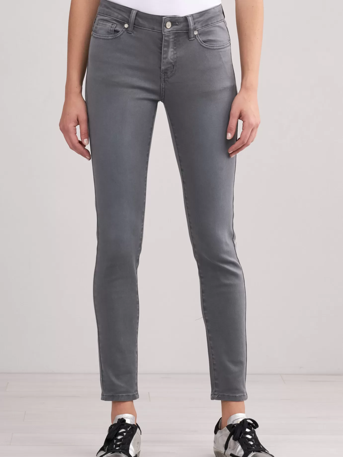 REPEAT cashmere Broeken<Skinny Damesbroek Middelgrijs