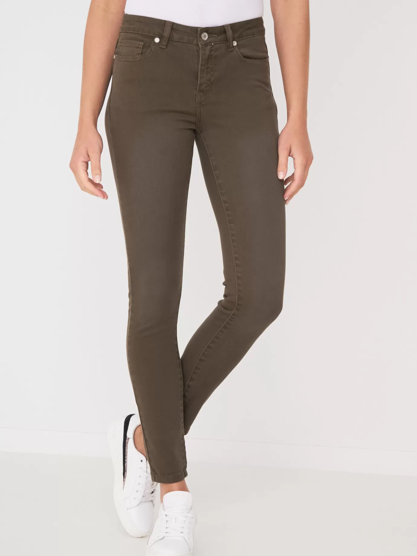 REPEAT cashmere Broeken<Skinny Damesbroek Khaki