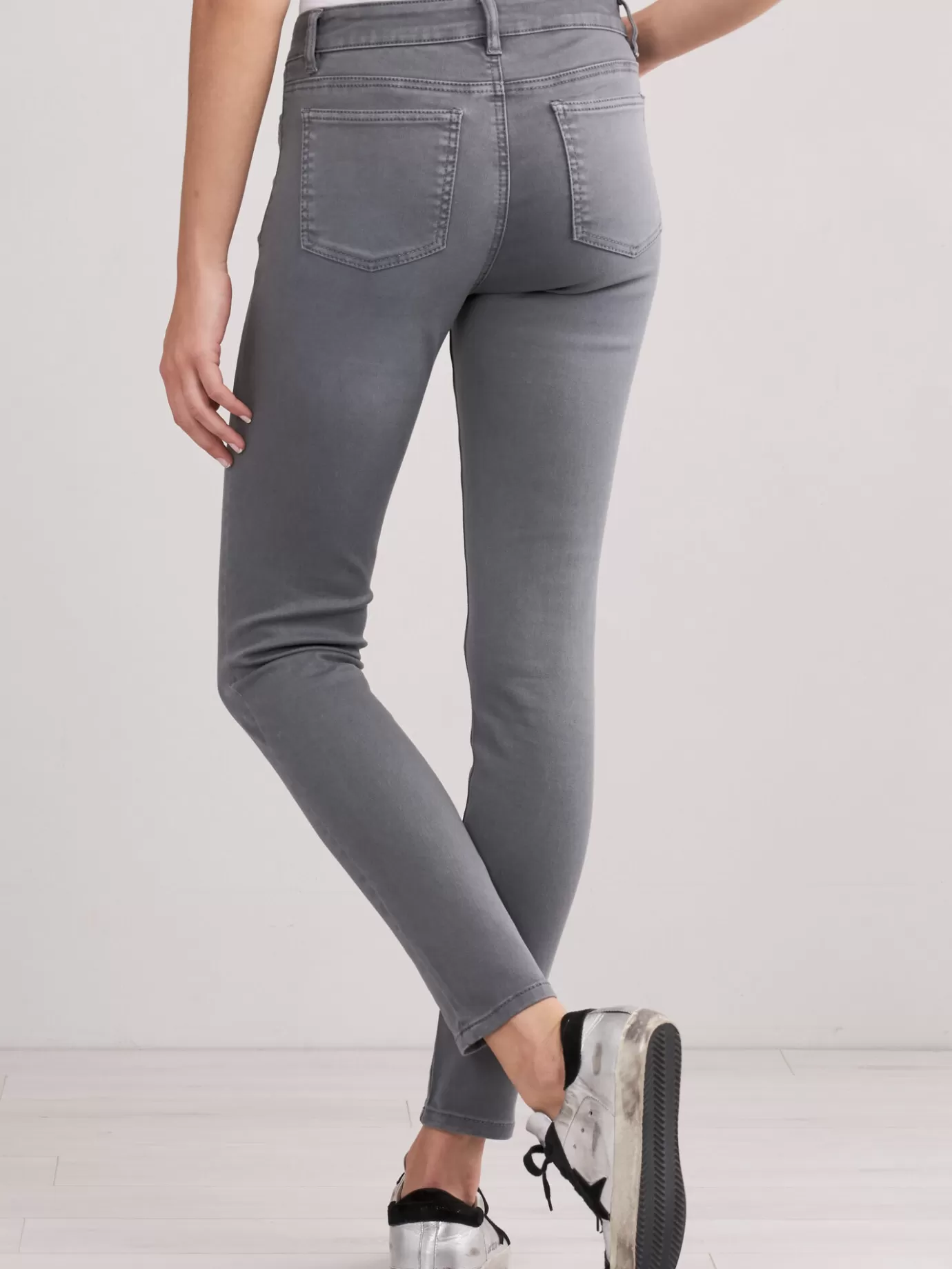 REPEAT cashmere Broeken<Skinny Damesbroek Middelgrijs