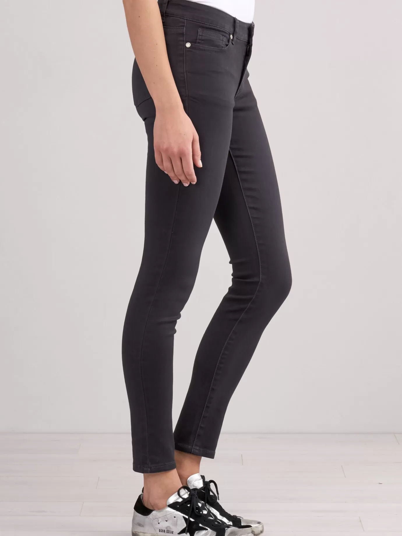 REPEAT cashmere Broeken<Skinny Damesbroek Donker Grijs