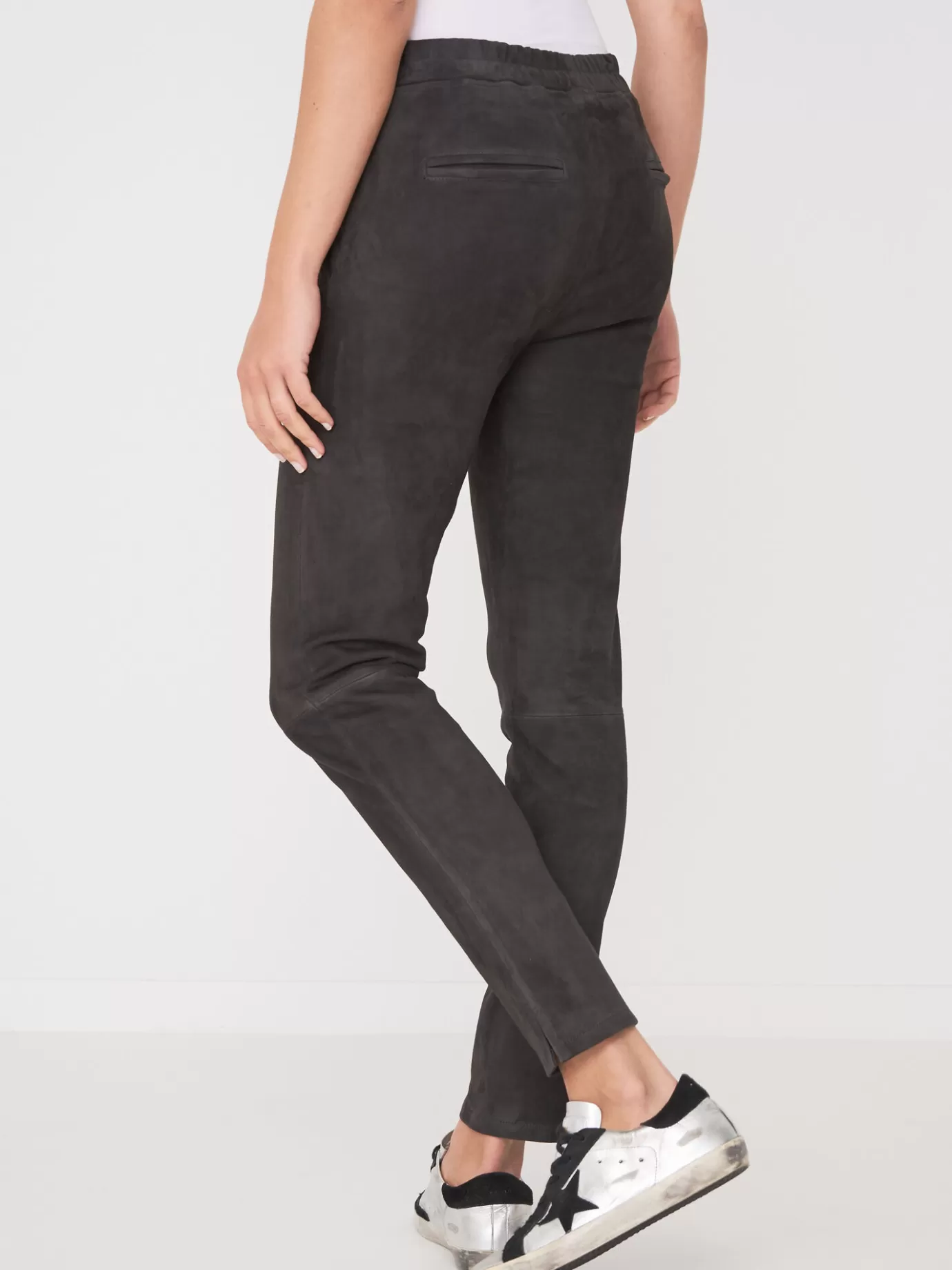 REPEAT cashmere Broeken<Suede Dames Broek Ijzer